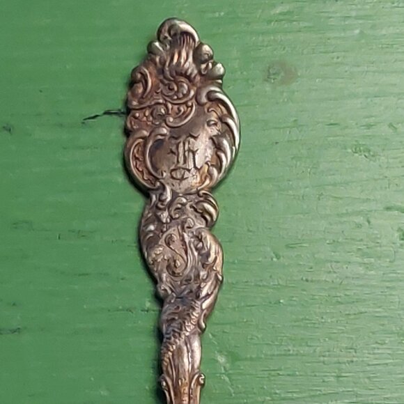 Vintage Silver Monogrammed serving fork - Picture 4 of 5